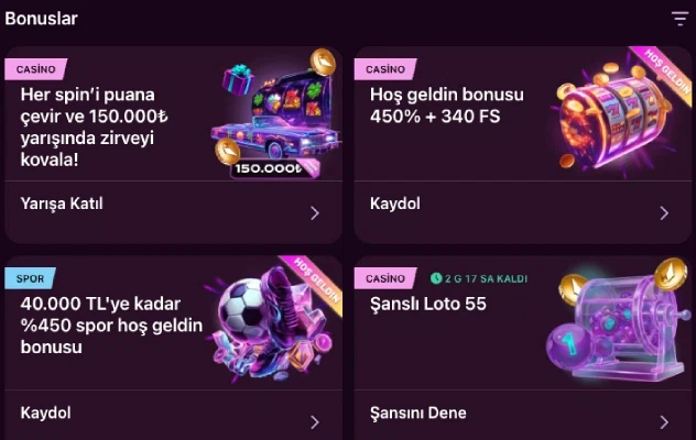 Luks Casino hoş geldin bonusu ekranı