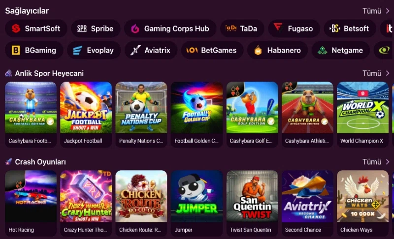 Luks Casino anlık oyun sağlayıcıları görseli