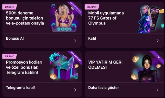 Luks Casino promosyonlar ve freebet ekranı