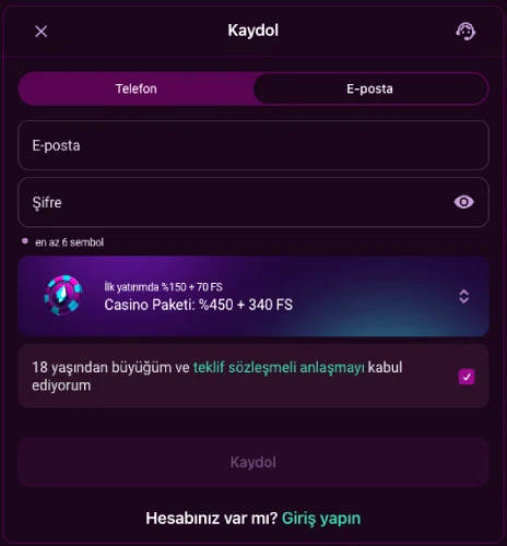 Luks Casino e-posta doğrulama ekranı